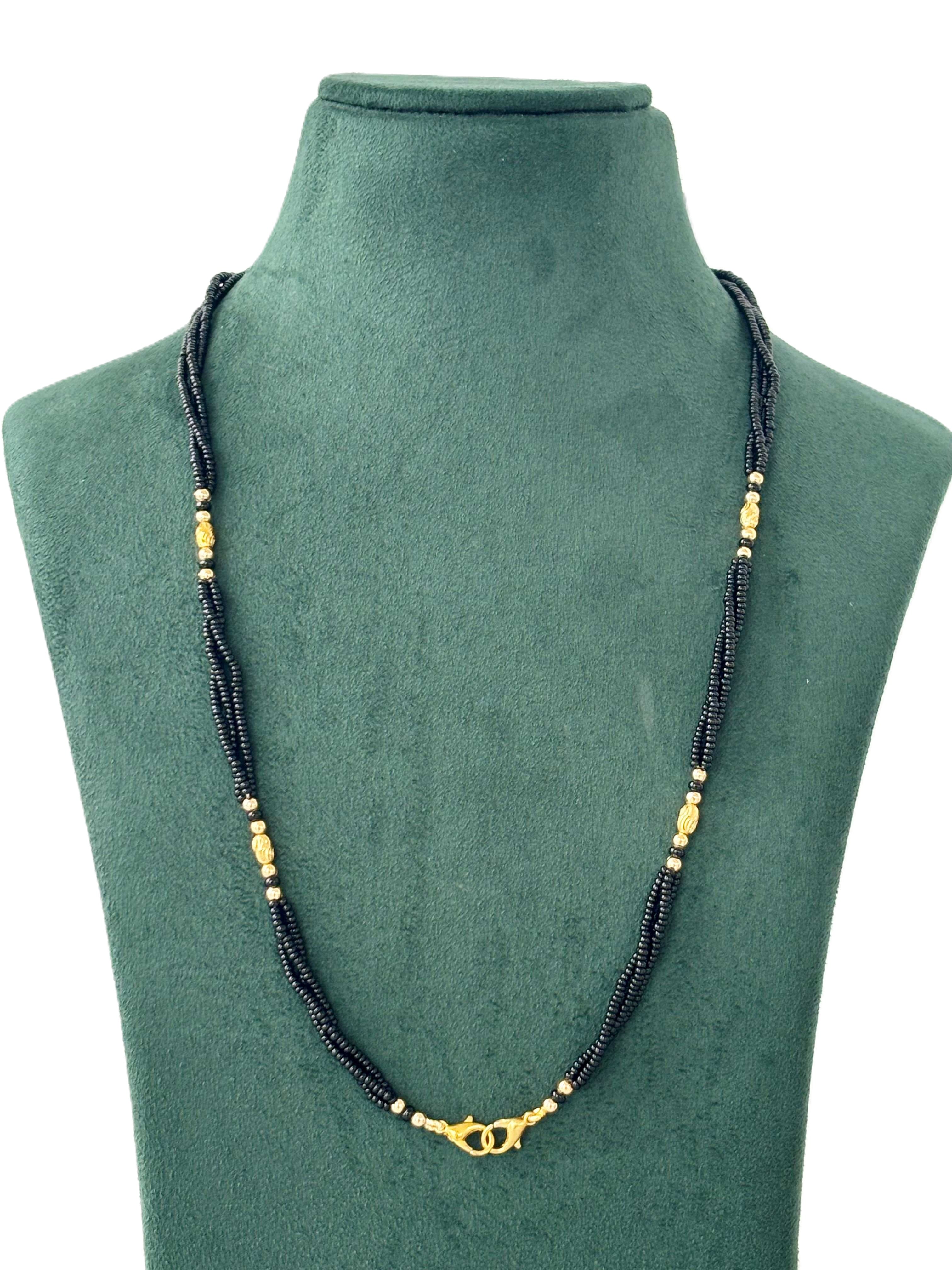 Semifinished Black Seed Bead Chain Design 8