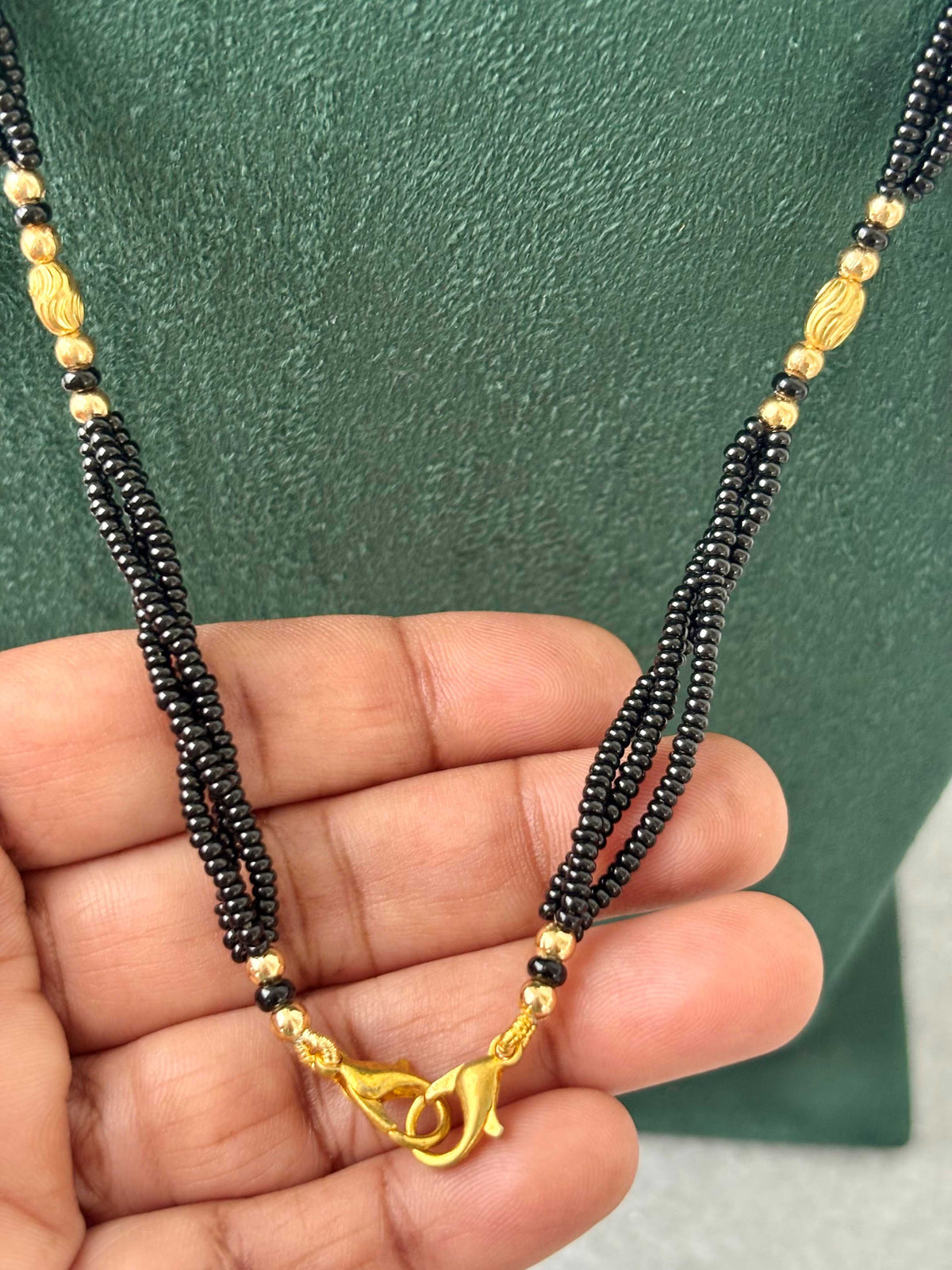 Semifinished Black Seed Bead Chain Design 8
