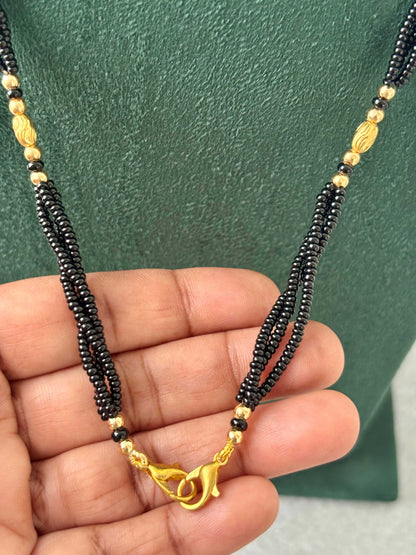 Semifinished Black Seed Bead Chain Design 8