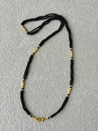 Semifinished Black Seed Bead Chain Design 8