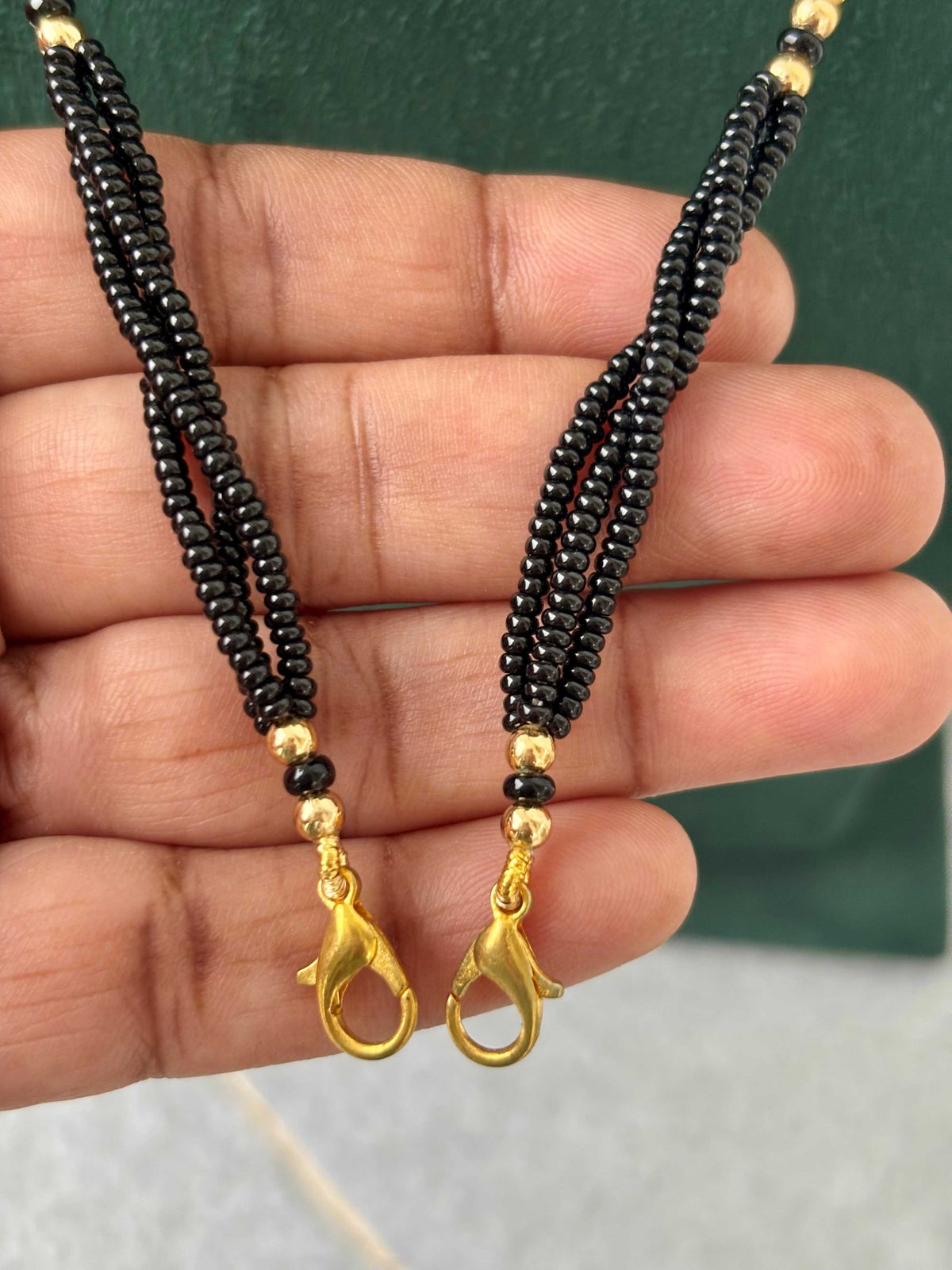 Semifinished Black Seed Bead Chain Design 8