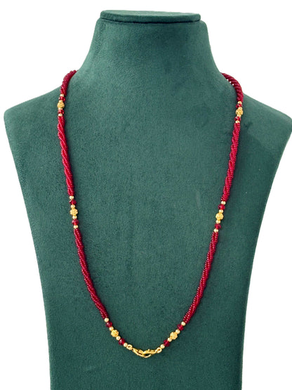 Semifinished Red Seed Bead Chain Design 9