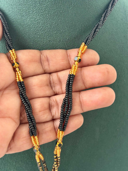 Semifinished Black Seed Bead Chain Design 10