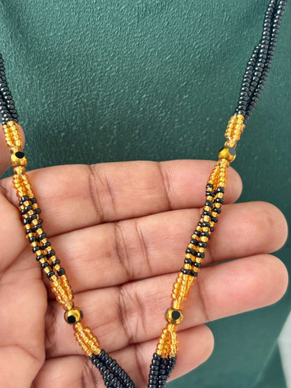 Semifinished Black Seed Bead Chain Design 10