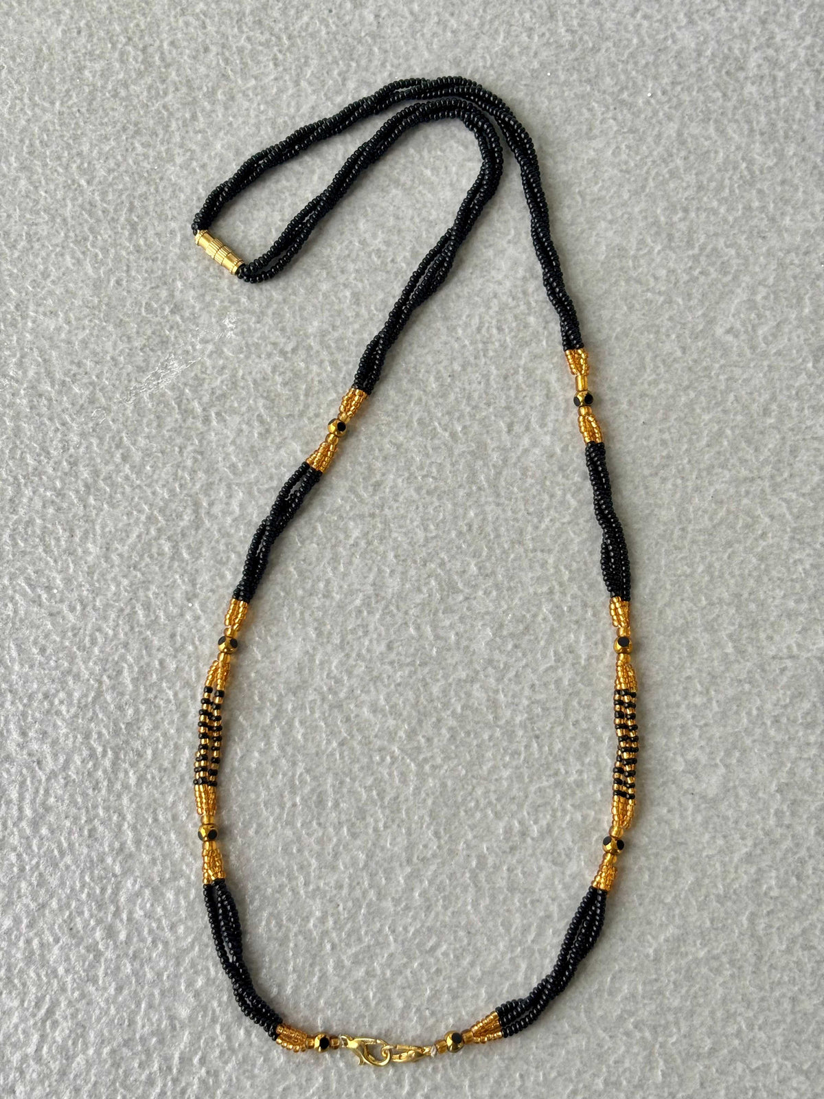 Semifinished Black Seed Bead Chain Design 10
