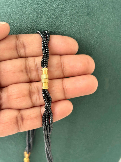 Semifinished Black Seed Bead Chain Design 10