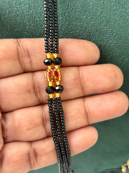 Semifinished Black Seed Bead Chain Design 11