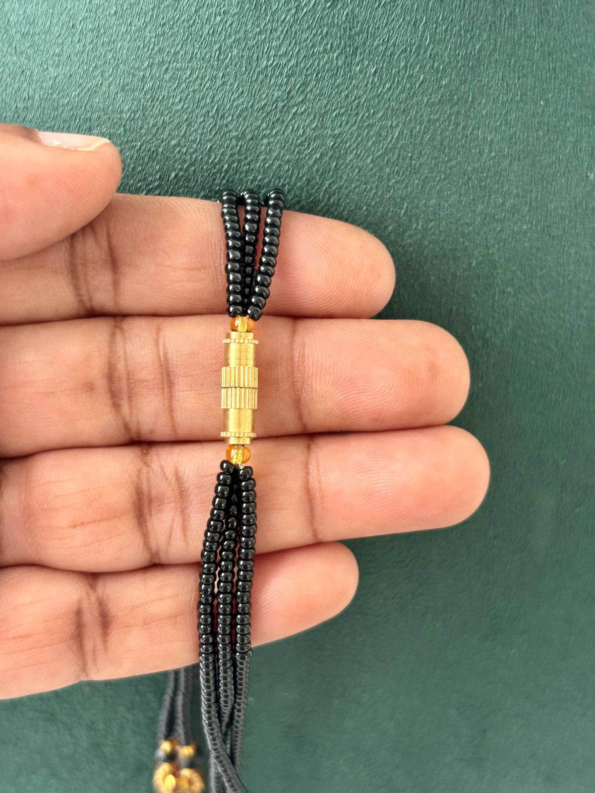 Semifinished Black Seed Bead Chain Design 11