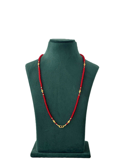 Semifinished Red Seed Bead Chain Design 12