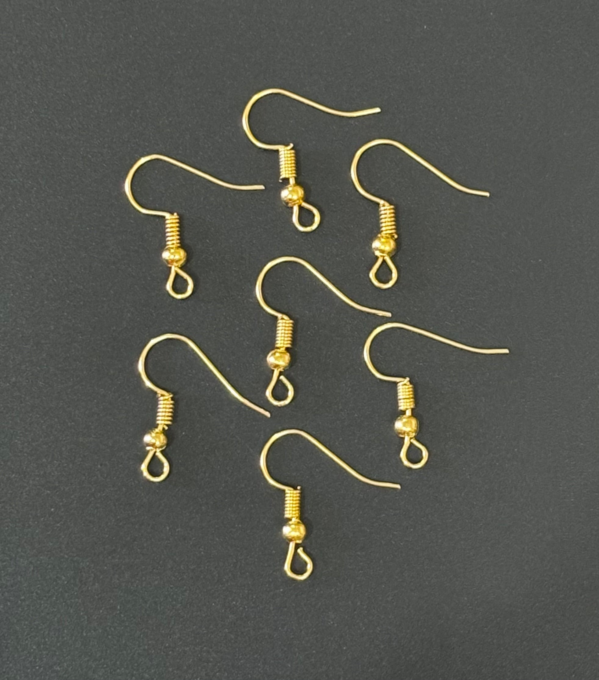 Gold Plated Earring Fish Hooks for Jewelry Making