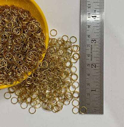 Gold Jump Rings for Jewelry Making 7MM