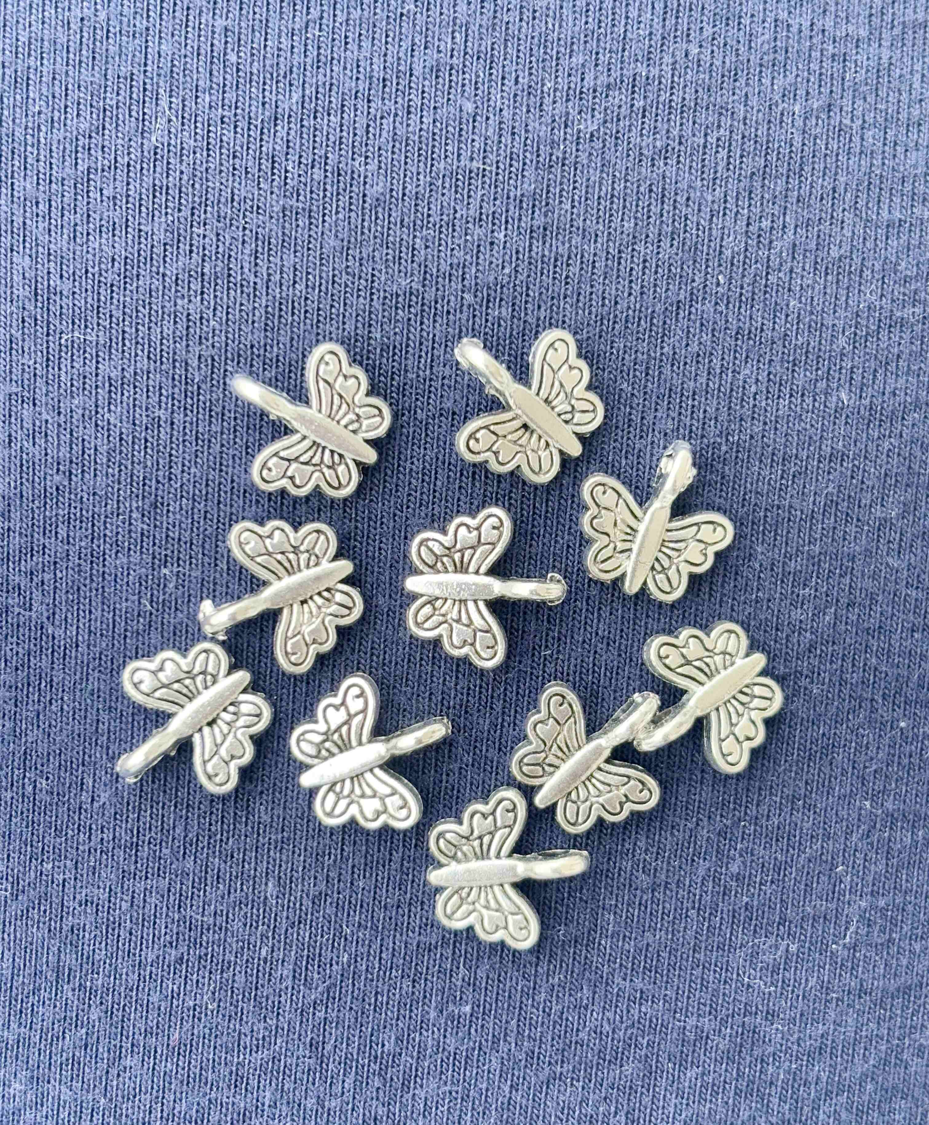 Small Butterfly Metal Charms
