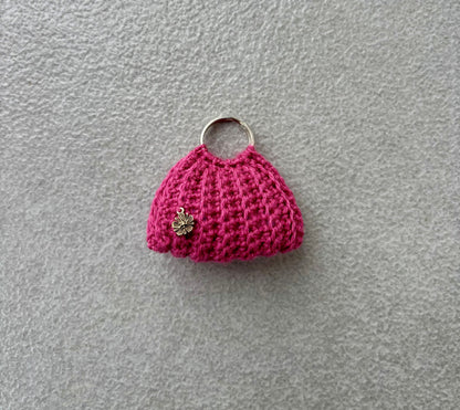 Handmade Hot Pink Handbag Keychain