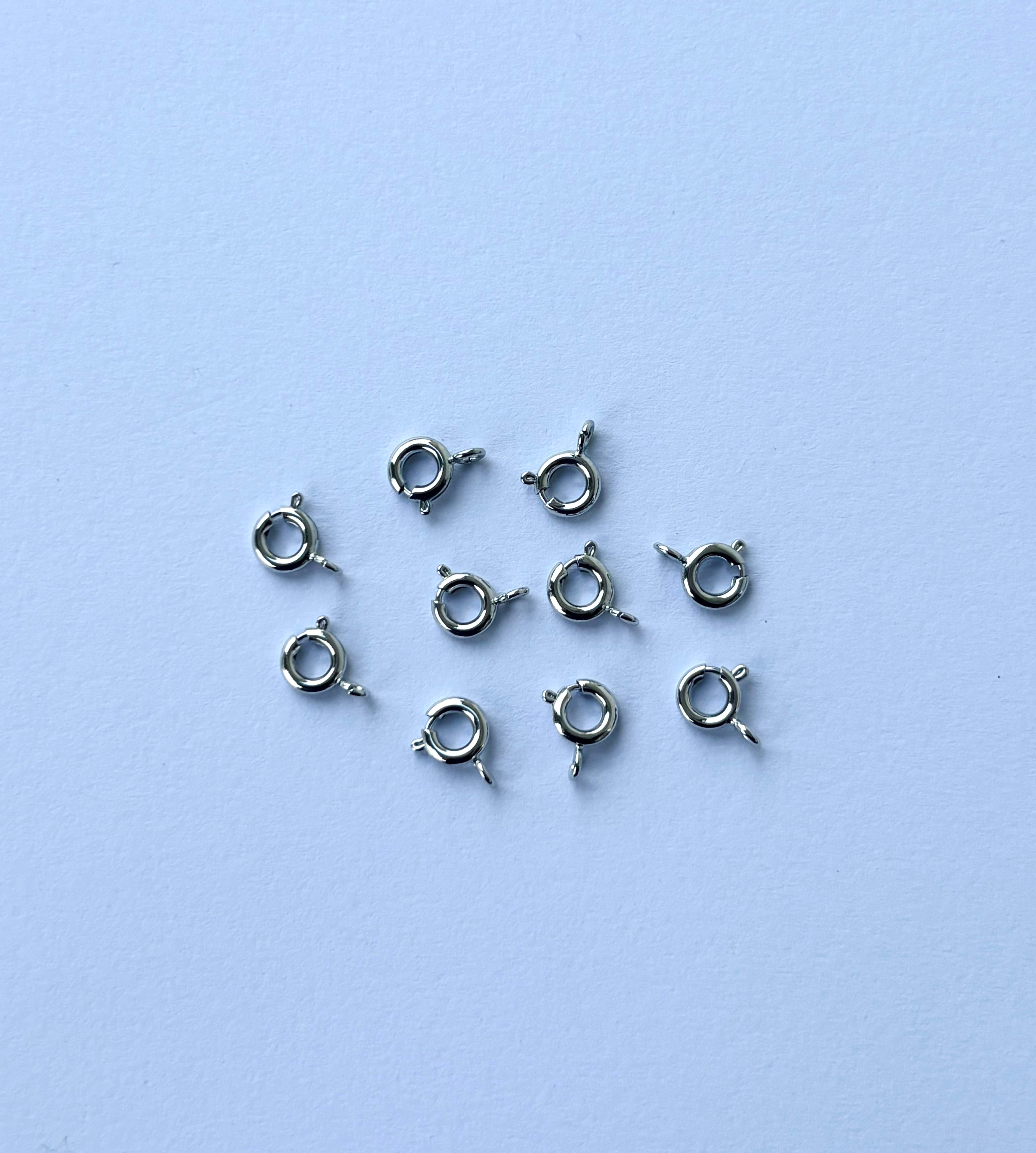 Silver Plated Spring Ring Clasps