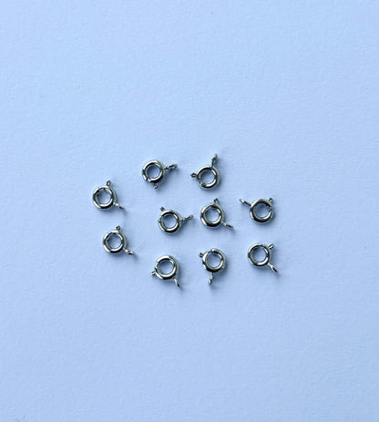 Silver Plated Spring Ring Clasps