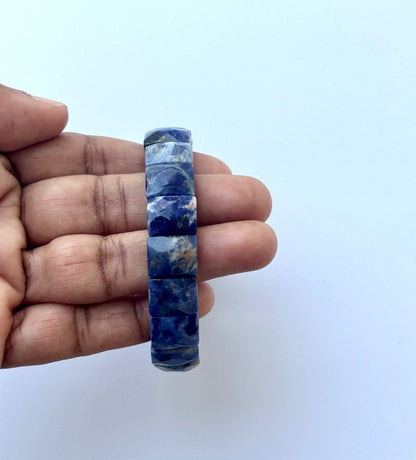 Natural Lapis Lazuli Faceted Bracelet