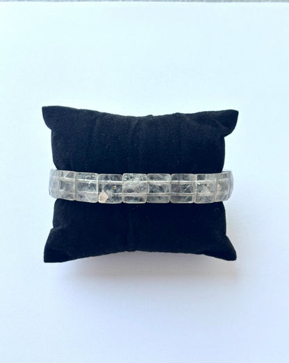 Clear Crystal Quartz Faceted Bracelet