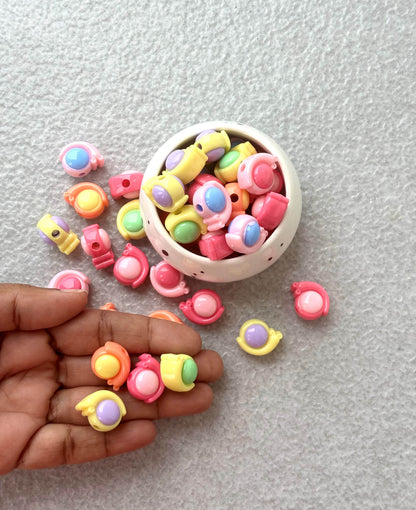 Colorful Acrylic Snail Beads Mix