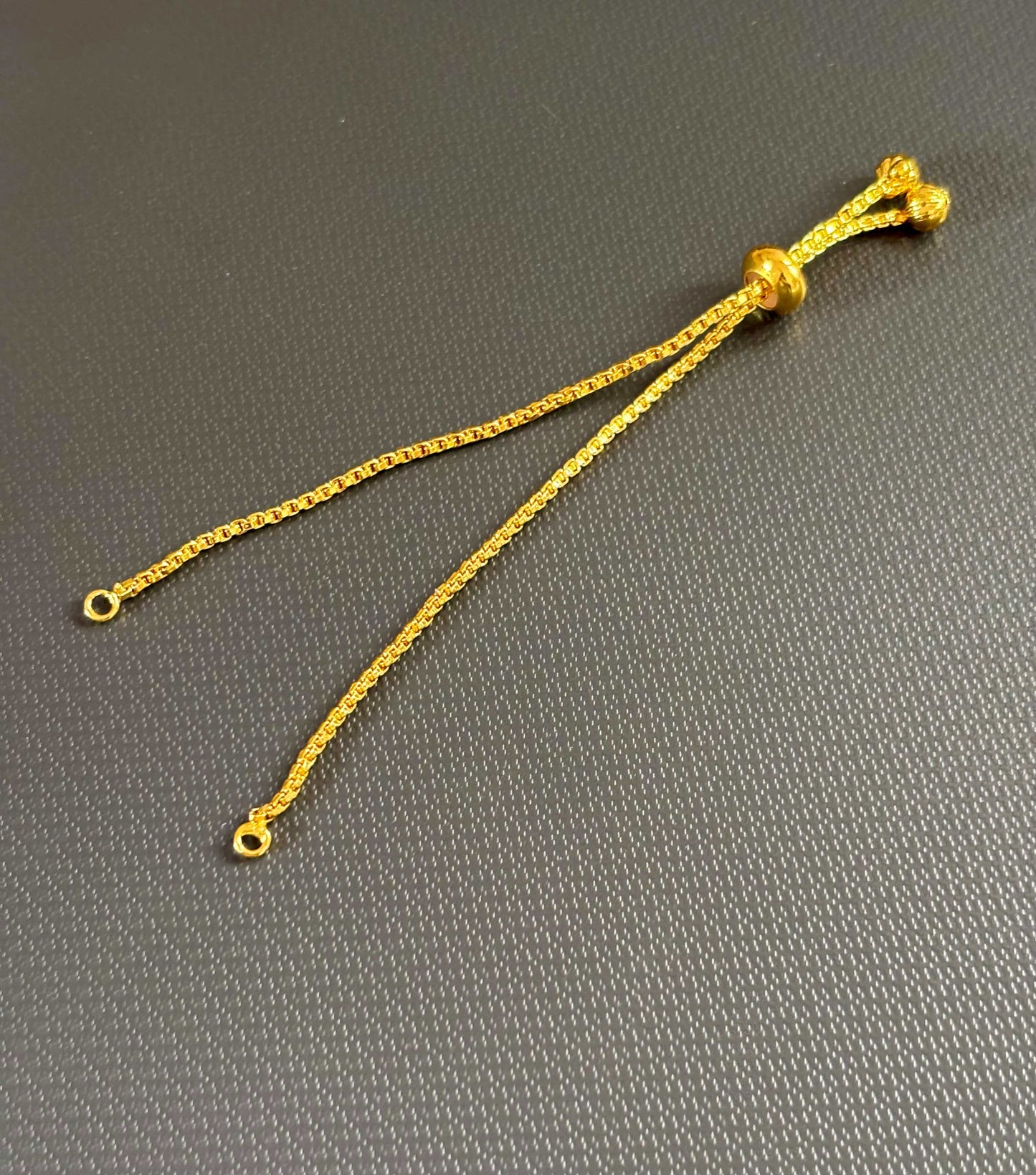 Gold Tone Adjustable Slider Chain for Bracelets