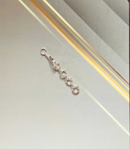 Silver Tone Mini Short Link Extension Chain