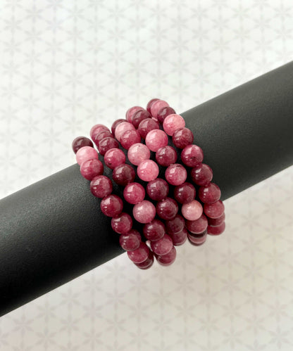 Pink Tourmaline Berry Gemstone Bracelet