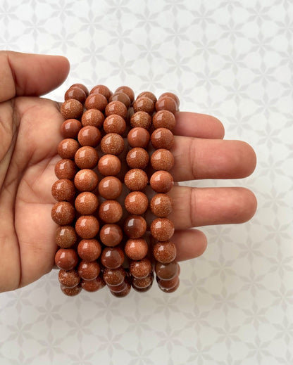 Sparkling Brown Goldstone Bracelet - Sale
