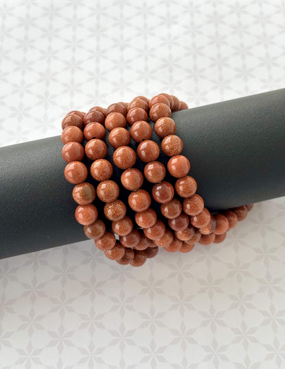 Sparkling Brown Goldstone Bracelet