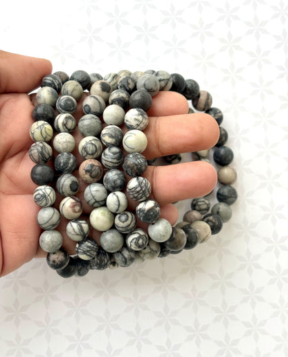 Matte Map Stone Jasper Bracelet