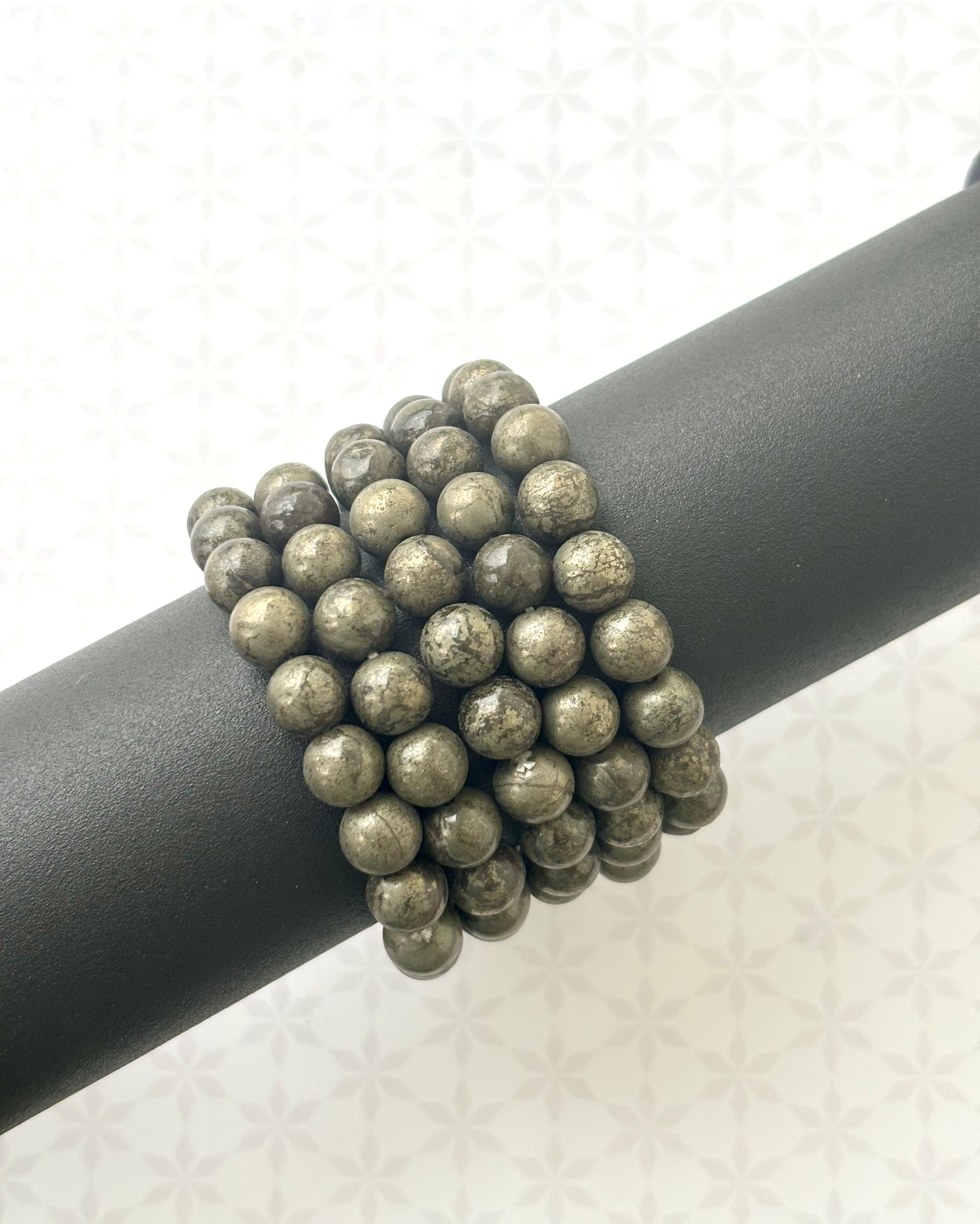 Natural Pyrite Gemstone Bracelet