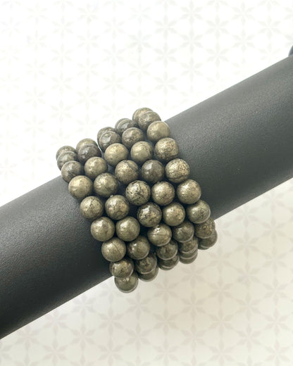 Natural Pyrite Gemstone Bracelet