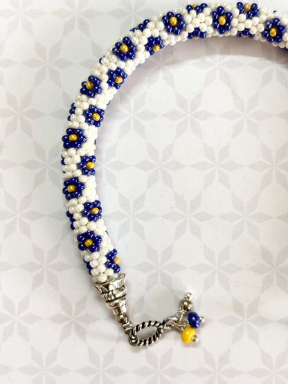 Floral Crochet Beaded Bracelet Design2