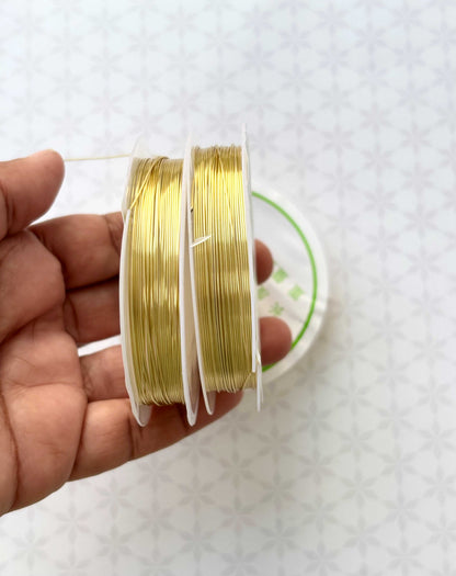 Gold Beading and Jewelry Wire Spools 0.4MM