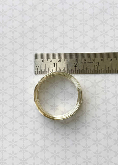 Round Silver Memory Wire 2.25 Inches