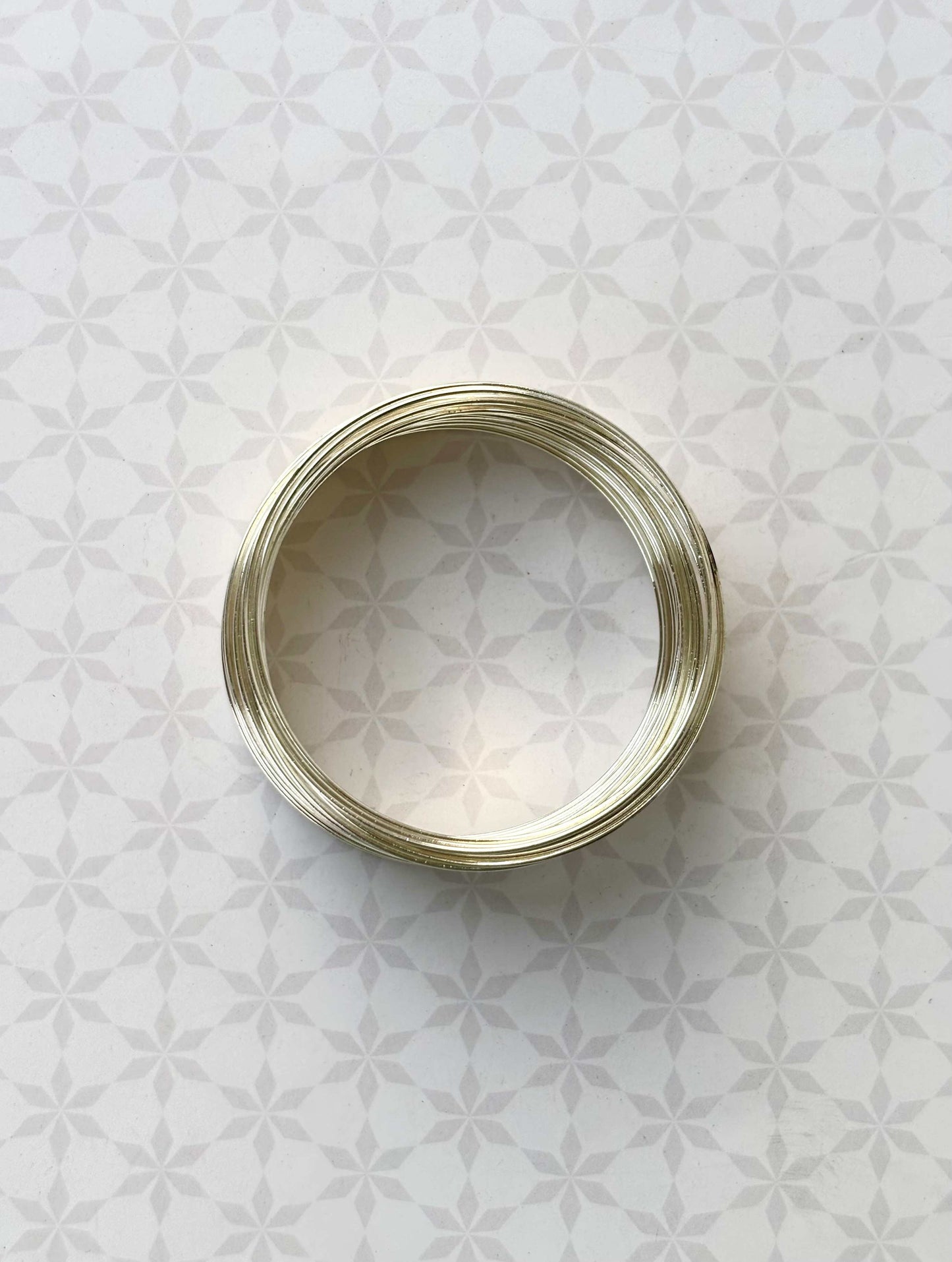 Round Silver Memory Wire 2.25 Inches