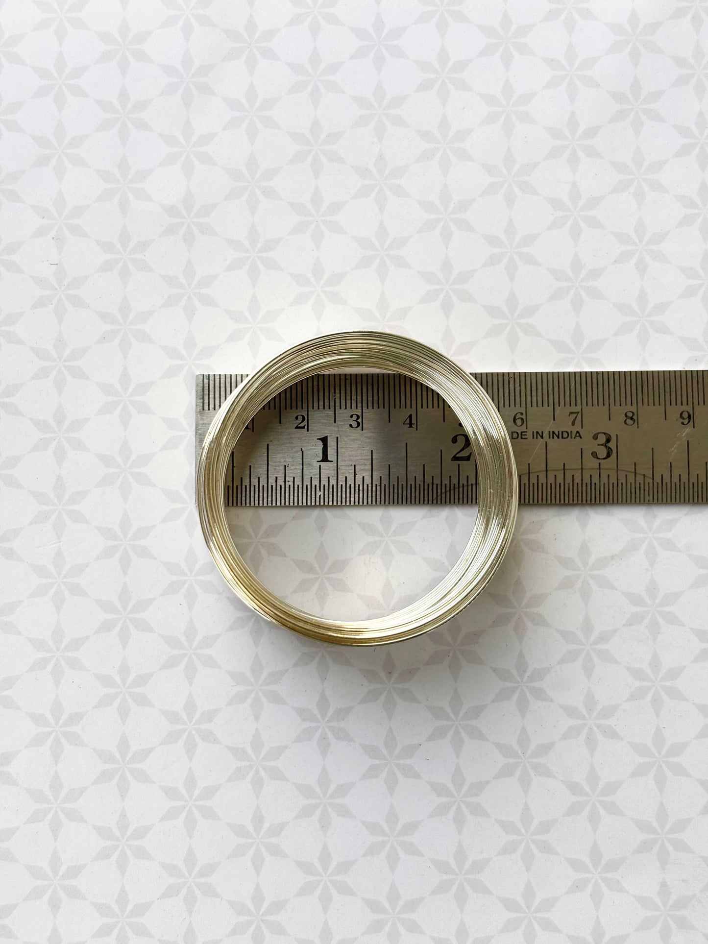 Round Silver Memory Wire 2.25 Inches