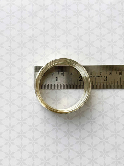 Round Silver Memory Wire 2.25 Inches
