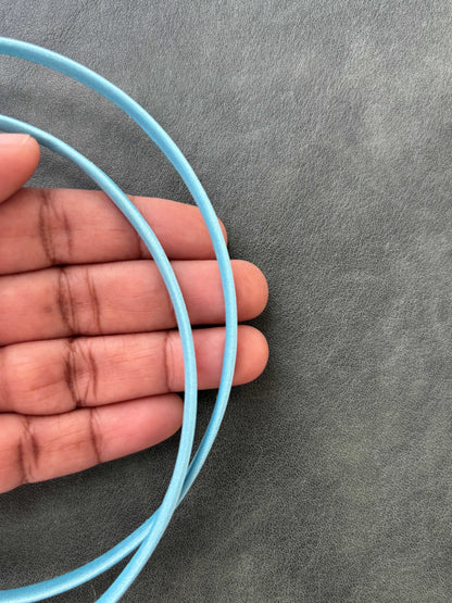 Sky Blue Satin Hairbands