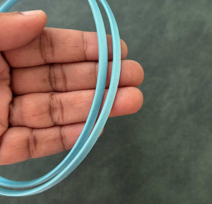 Sky Blue Satin Hairbands