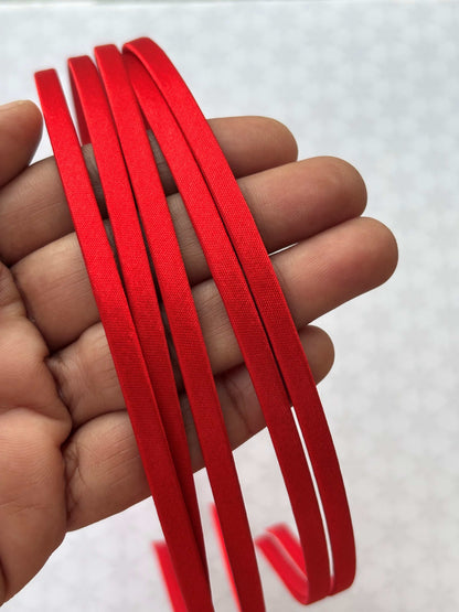 Red Satin Hairbands