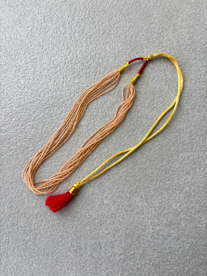 Handcrafted Beige Hydro Bead Necklace
