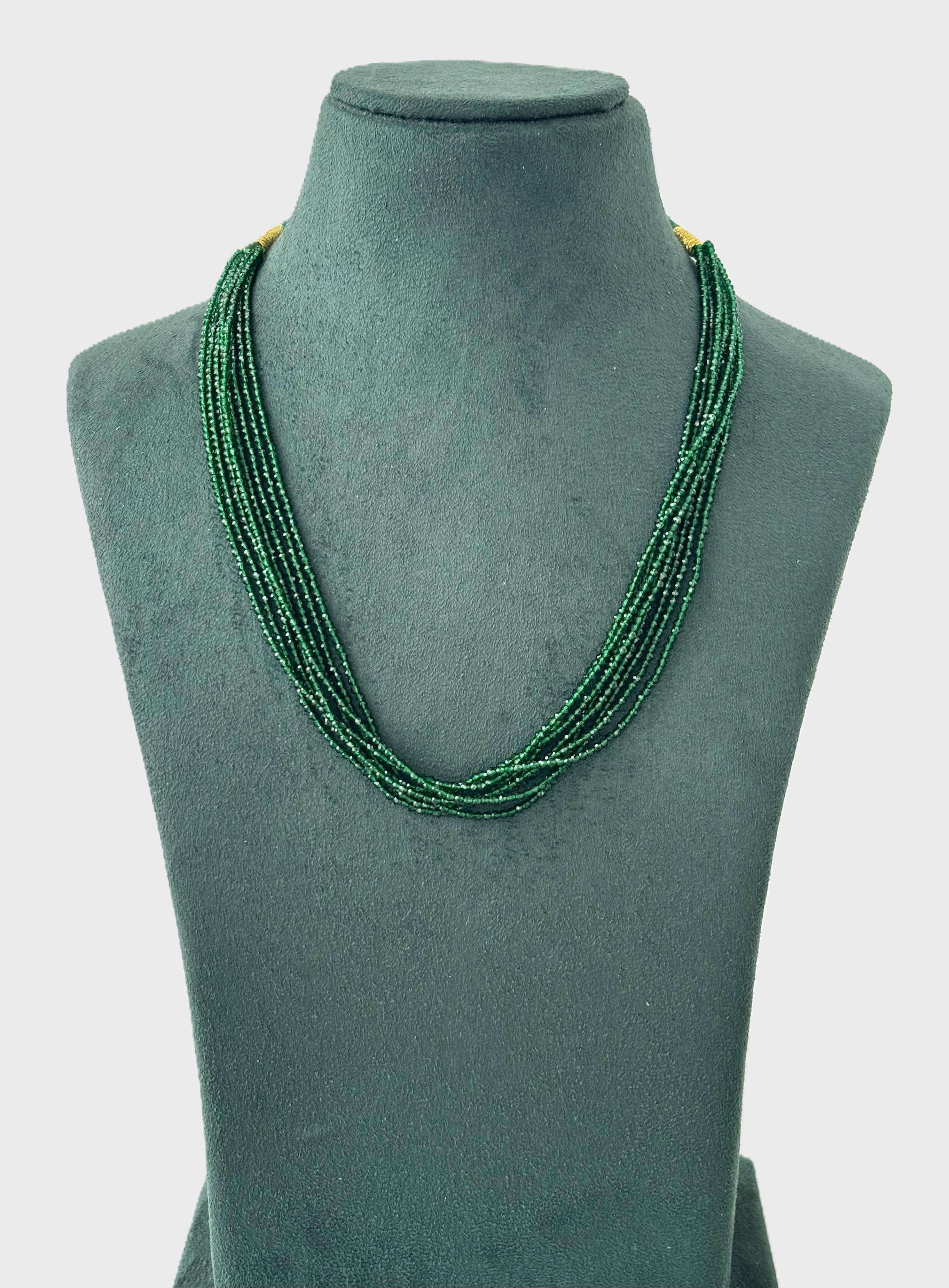 Handcrafted Green Hydro Bead Necklace