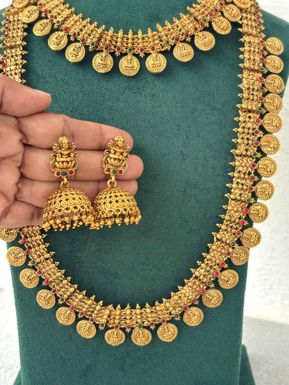 Classic Lakshmi Kasu Mala Bridal Set