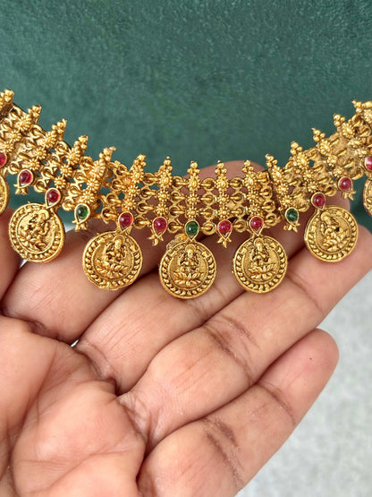 Classic Lakshmi Kasu Mala Bridal Set