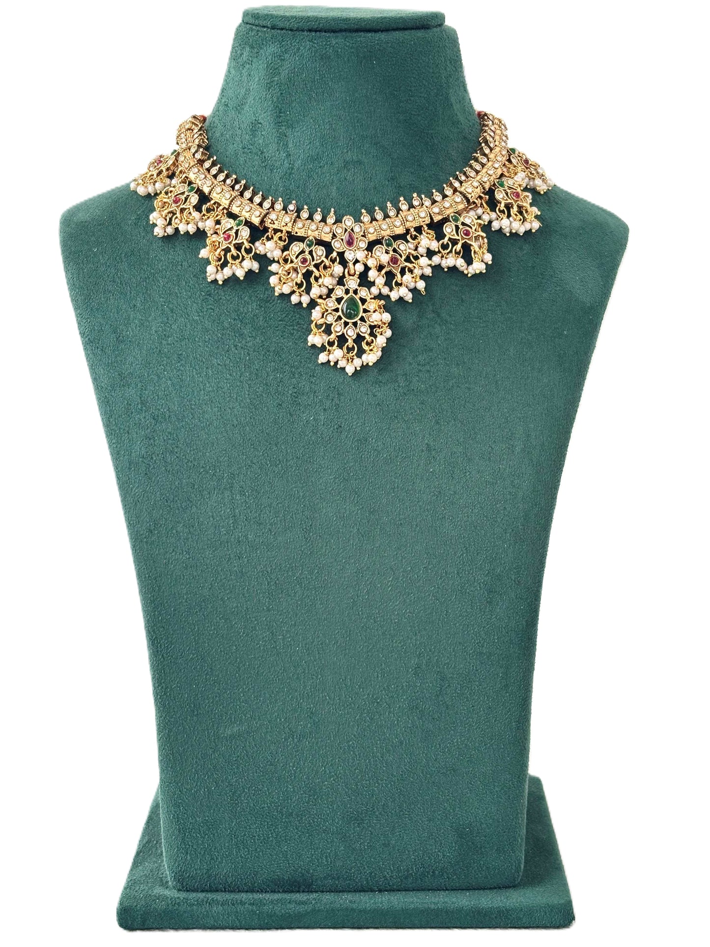 Guttapusalu Pearl Cluster Traditional Haram Set