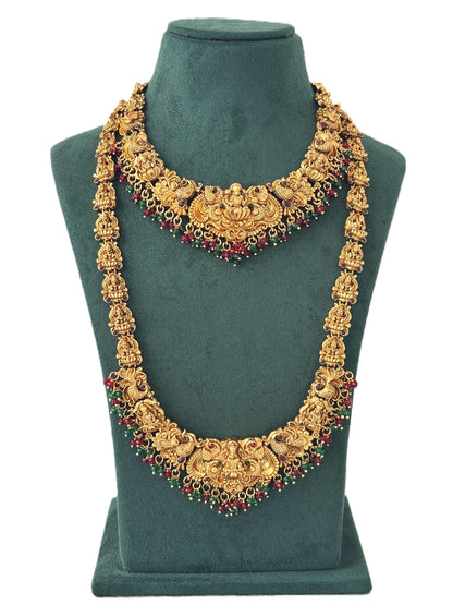 Ornate Deity Bead Dangle Temple Set