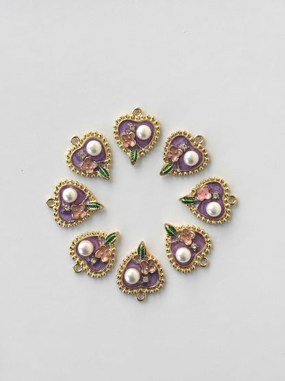 Premium Purple Heart Enamel Charms