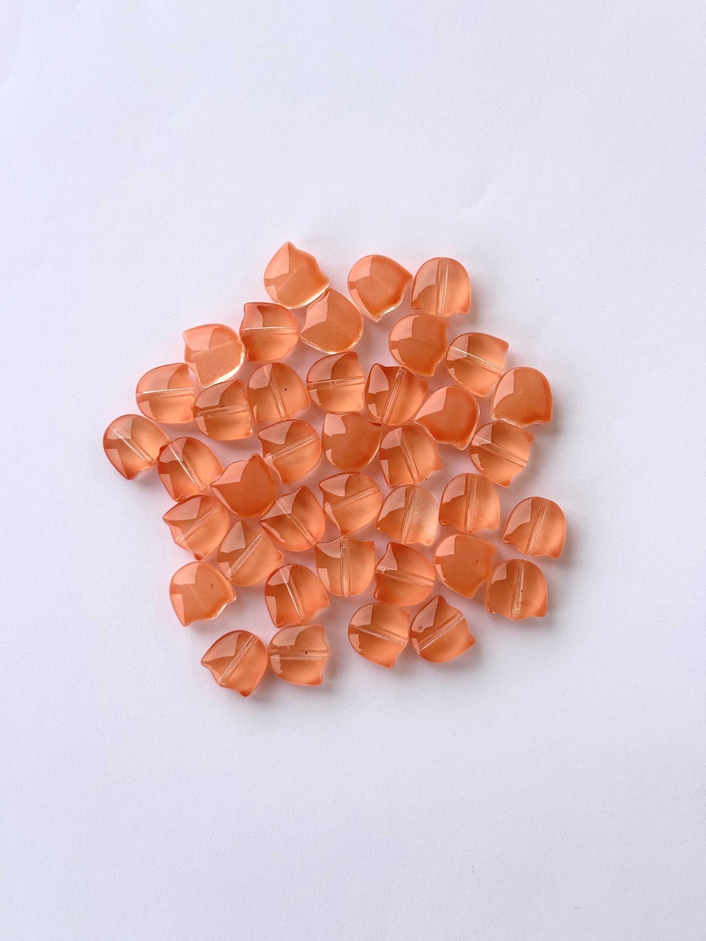 Orange Tulip Flower Beads