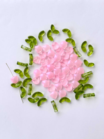Pastel Pink Tulip Beads