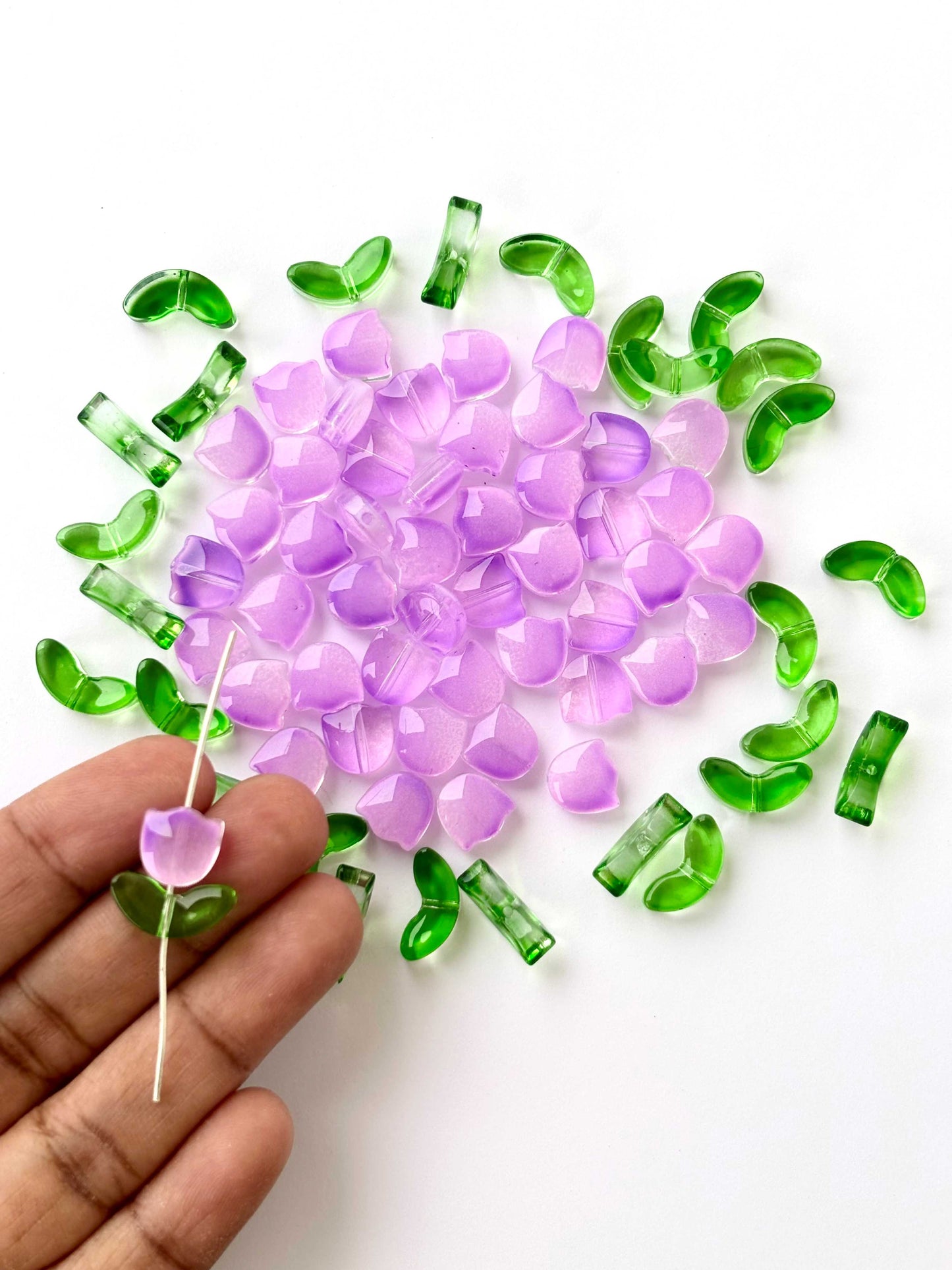 Lavender Tulip Beads