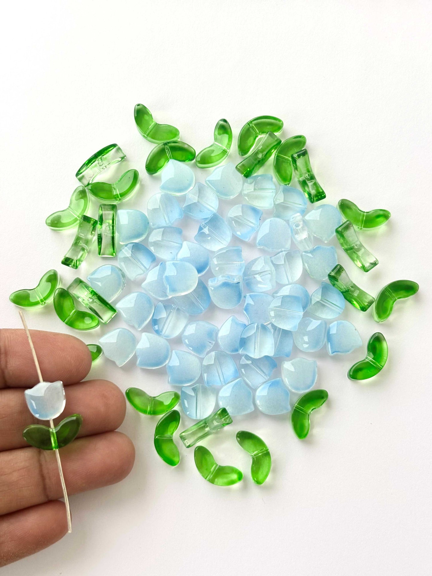 Sky Blue Tulip Beads